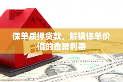 全国保单质押贷款，解锁保单价值的金融利器