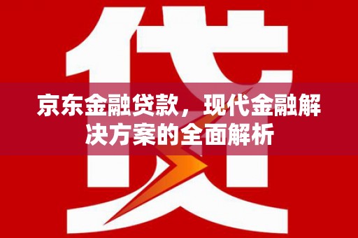 全国京东金融贷款，现代金融解决方案的全面解析
