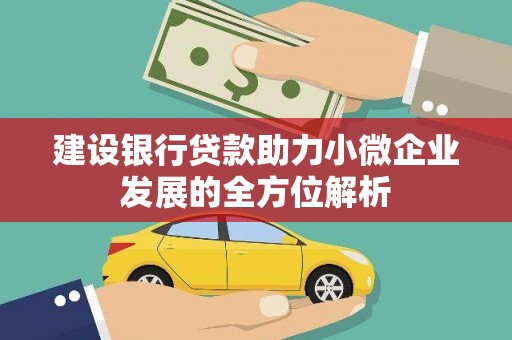 全国建设银行贷款助力小微企业发展的全方位解析